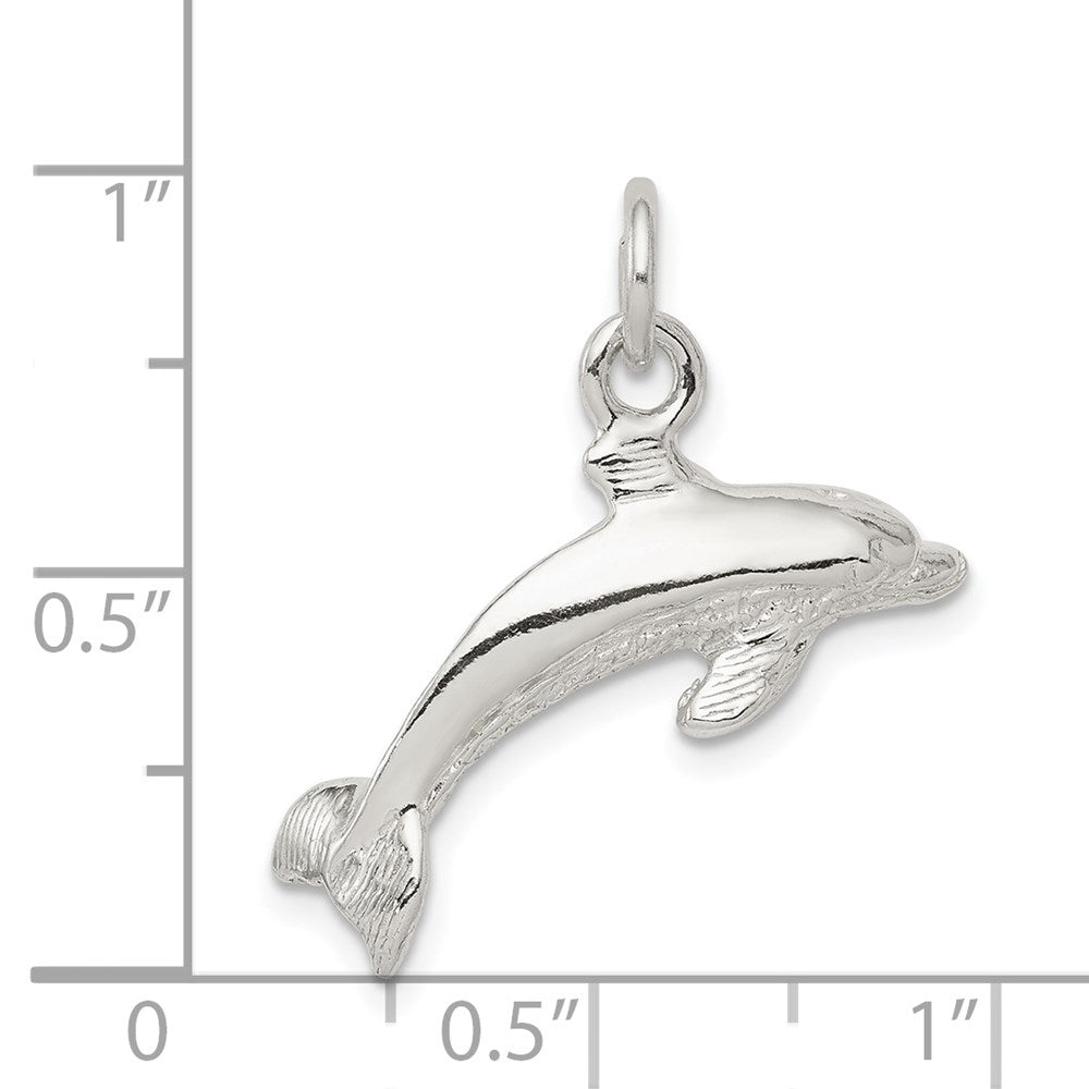 Sterlingsilber Poliert Delfin Anhänger