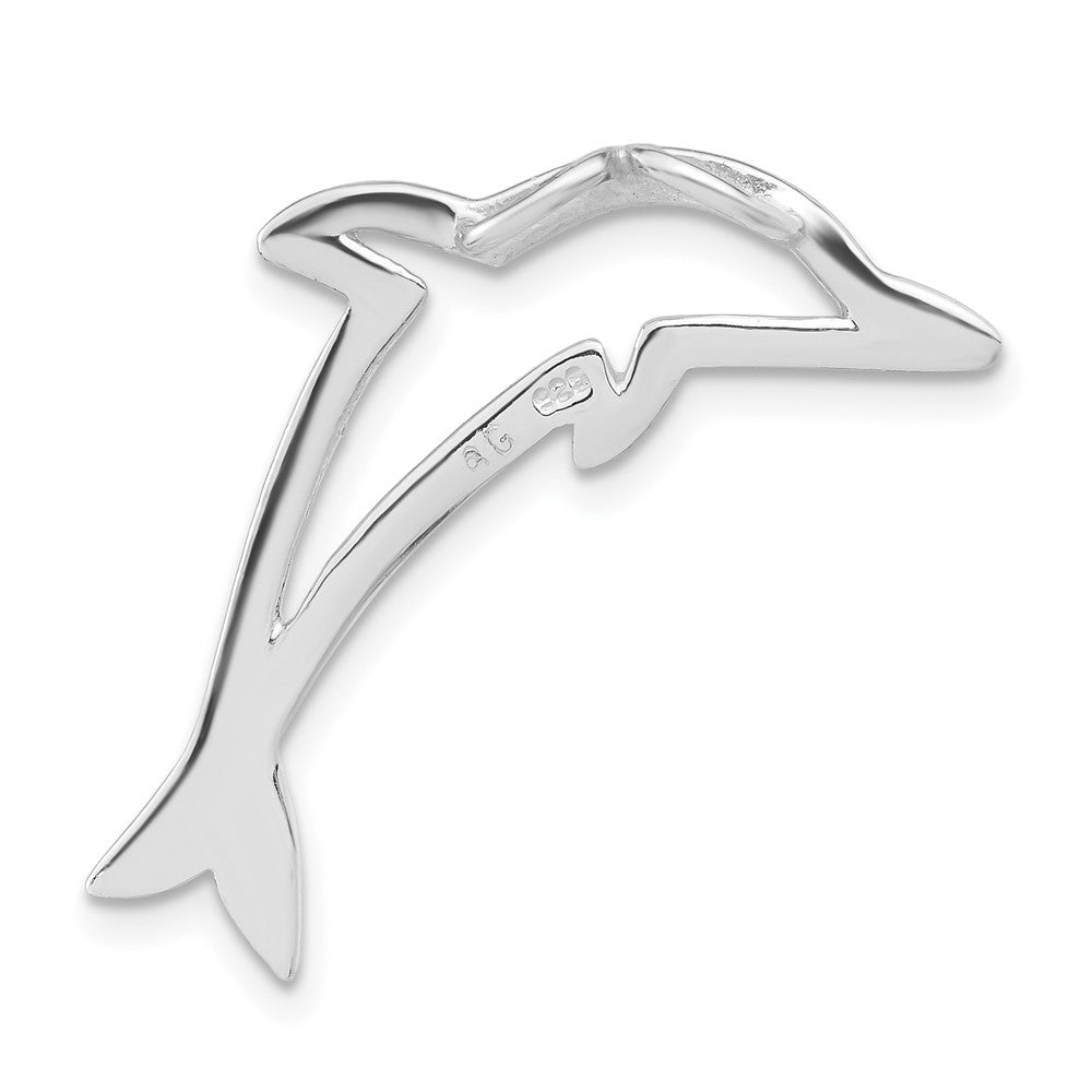 Sterlingsilber Poliert Delfin Kette Anhänger