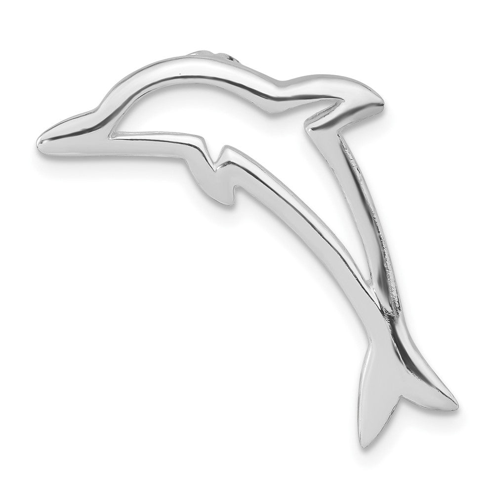 Sterlingsilber Poliert Delfin Kette Anhänger