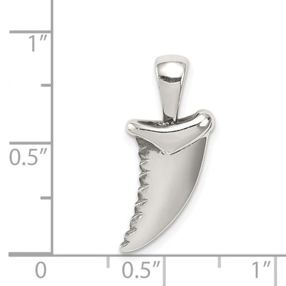 Sterlingsilber Antikisiert Poliert Shark Tooth Anhänger