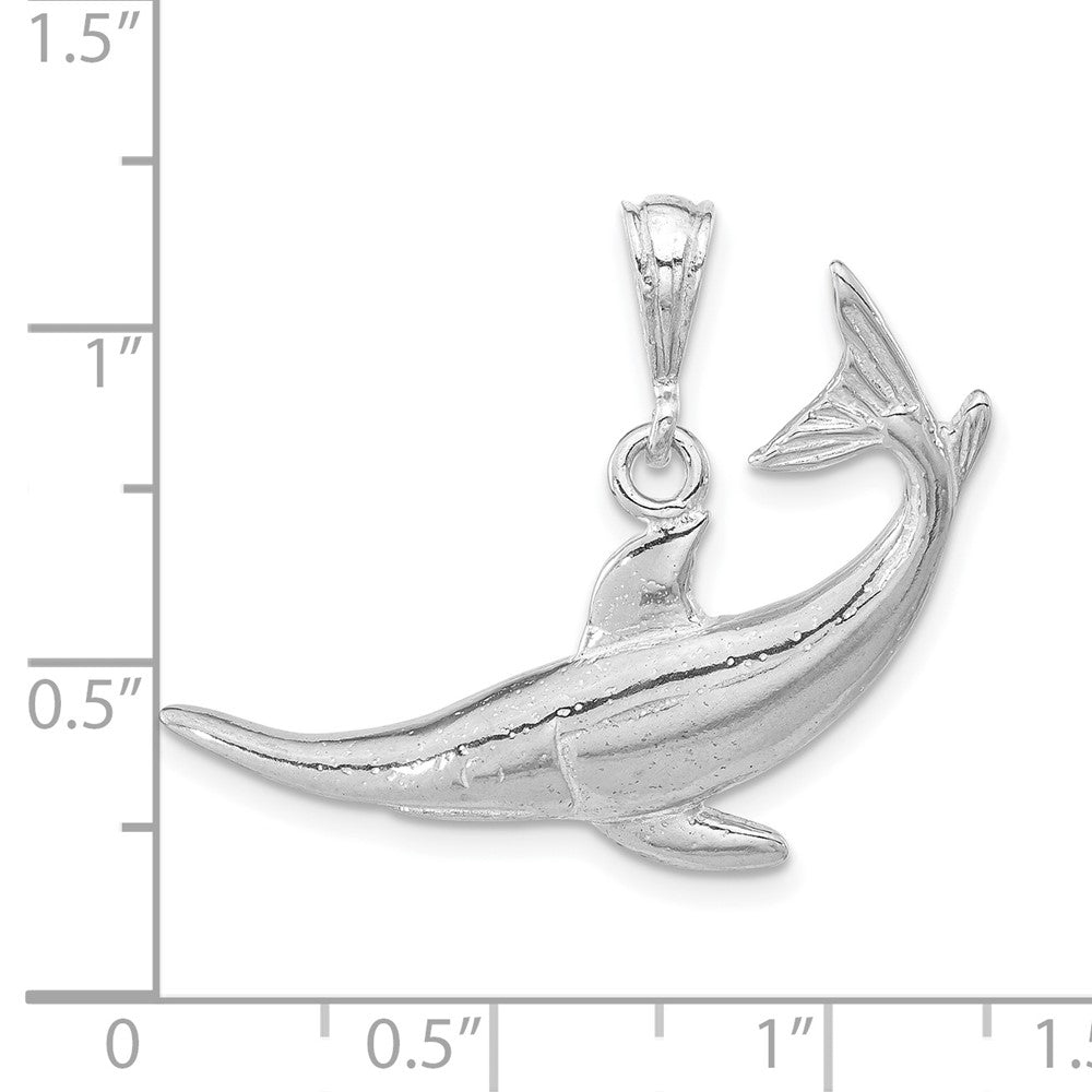 Sterlingsilber Poliert Fisch Anhänger