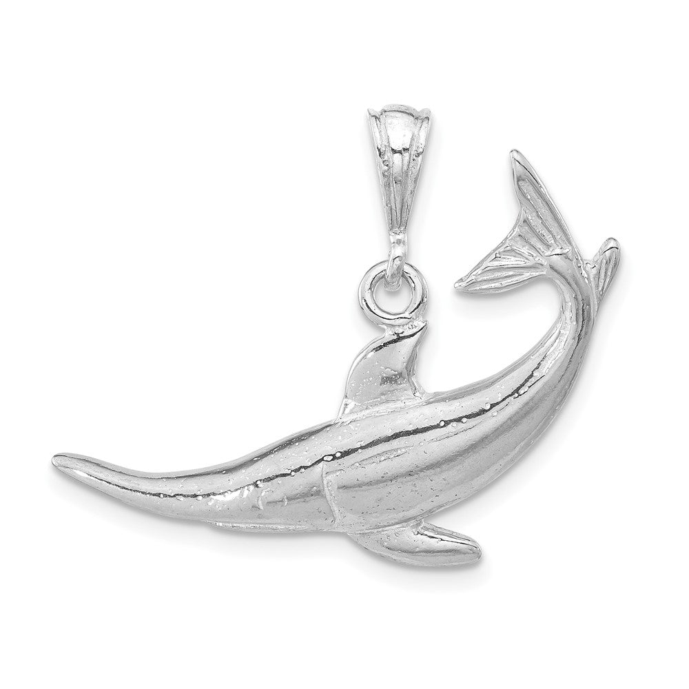 Sterlingsilber Poliert Fisch Anhänger