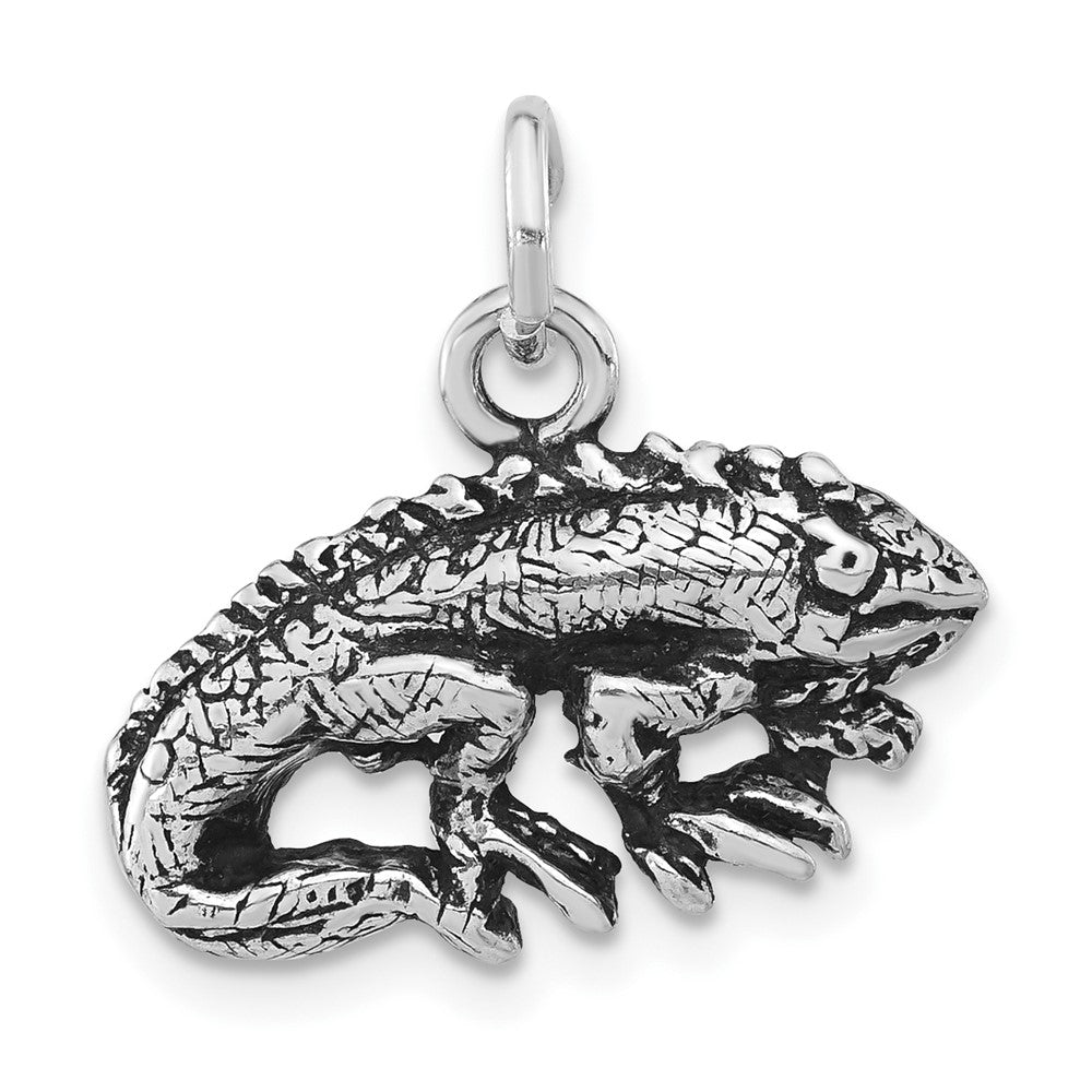 Sterlingsilber Antikisiert & Strukturiert Iguana Anhänger