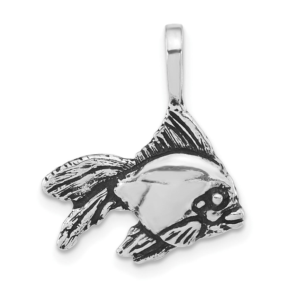 Sterlingsilber Antikisiert & Strukturiert Goldfish Kette Anhänger