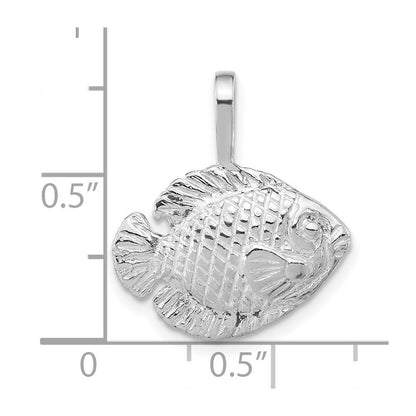 Sterlingsilber Poliert Tropical Fisch Anhänger