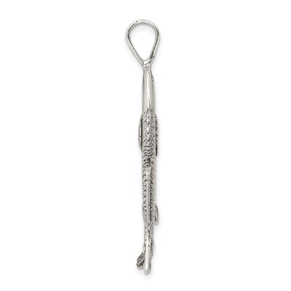 Sterlingsilber Antikisiert & Strukturiert Fisch Anhänger
