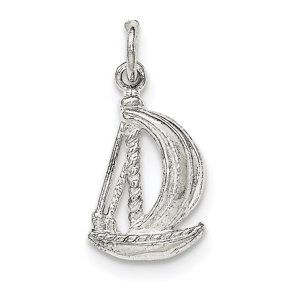 Sterlingsilber Poliert Sail Boot Anhänger