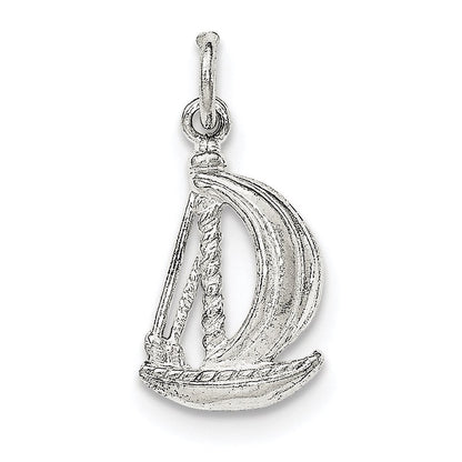 Sterlingsilber Poliert Sail Boot Anhänger