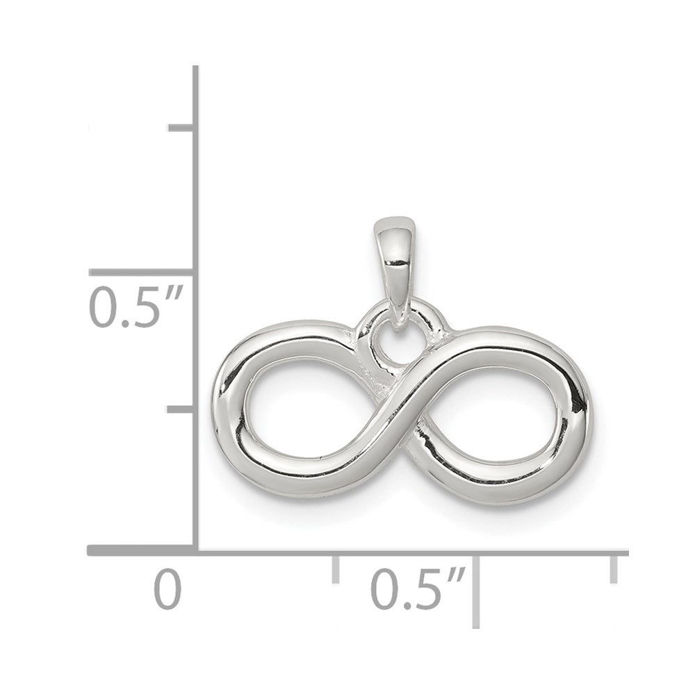 Sterlingsilber Poliert Unendlichkeit Symbol Anhänger