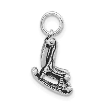 Sterlingsilber 3-d Antikisiert Rocking Chair Anhänger