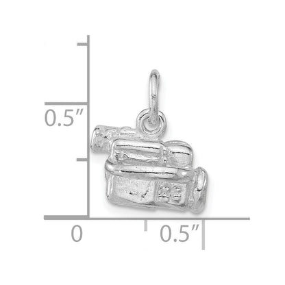 Sterlingsilber Poliert 3-d Video Kamera Anhänger