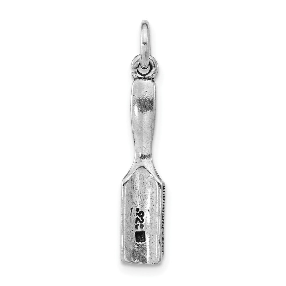 Sterlingsilber 3-d Poliert & Antikisiert Hair Brush Anhänger