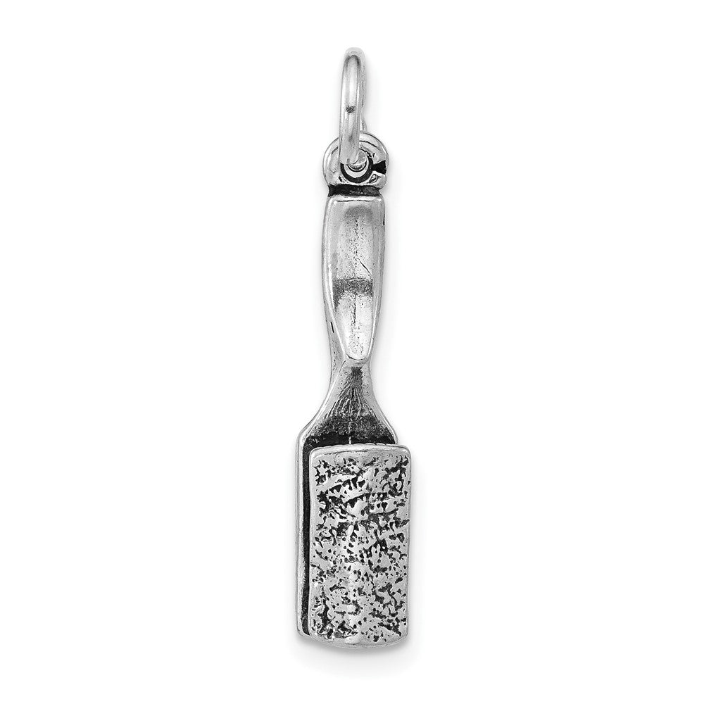 Sterlingsilber 3-d Poliert & Antikisiert Hair Brush Anhänger