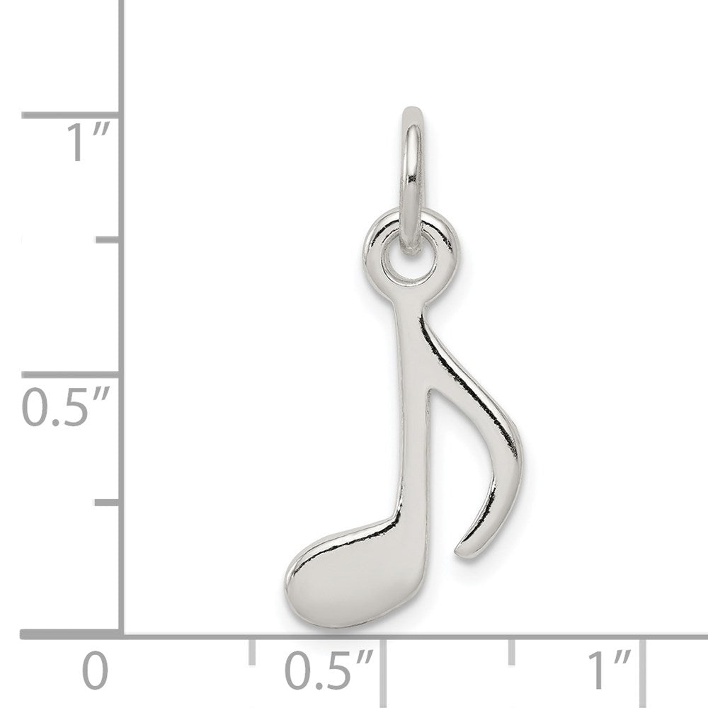 Sterlingsilber Poliert Musik Note Charm