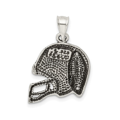 Sterlingsilber Antikisiert Football & Helm Anhänger