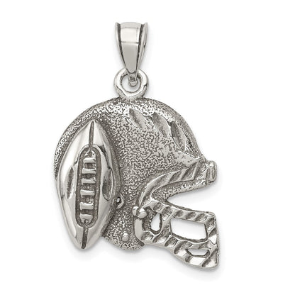 Sterlingsilber Antikisiert Football & Helm Anhänger