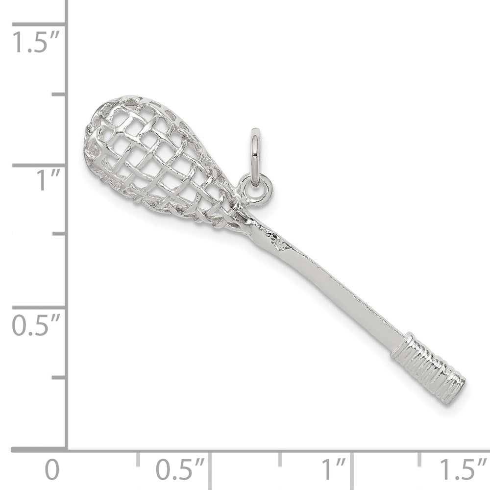 Sterlingsilber Poliert Lacrosse Anhänger