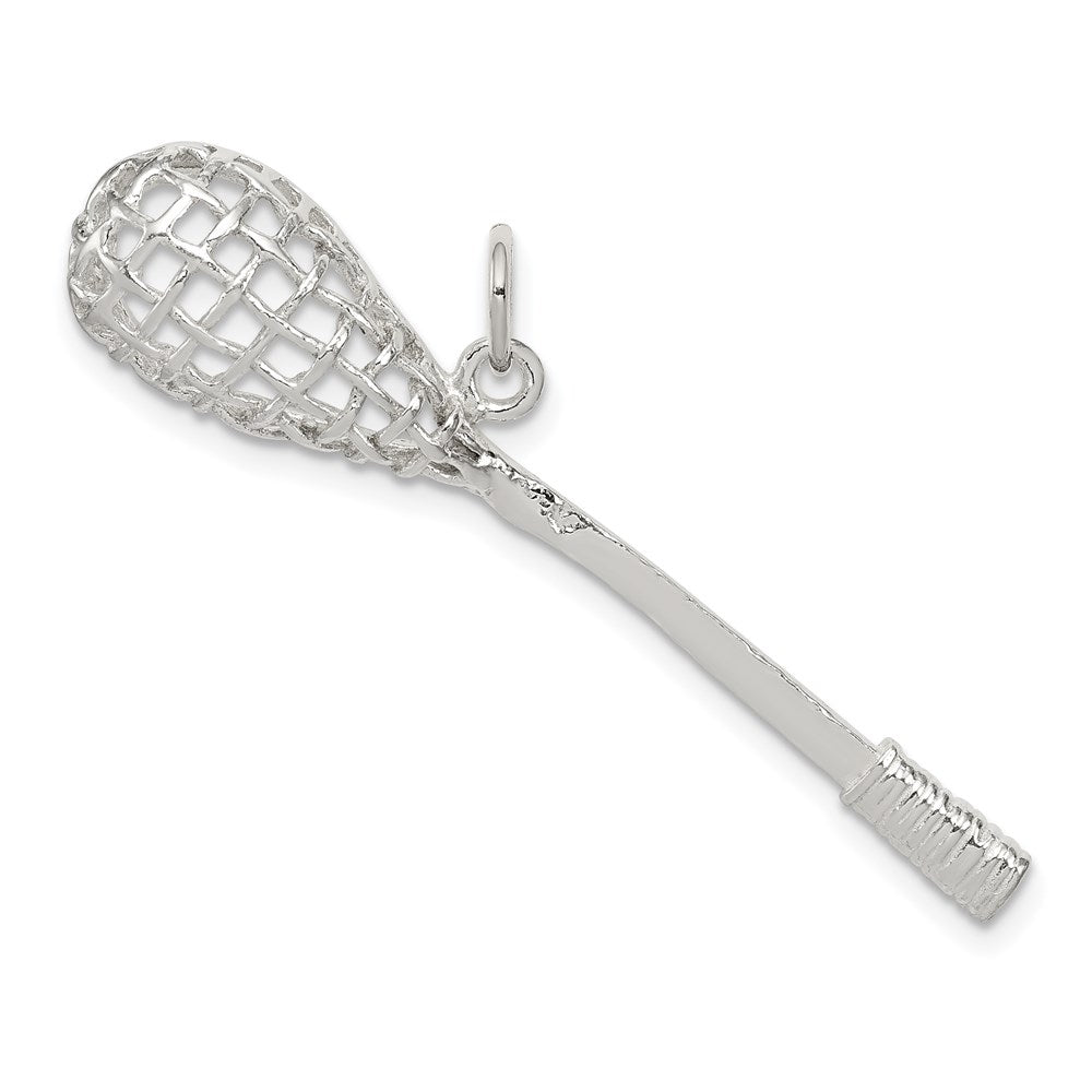 Sterlingsilber Poliert Lacrosse Anhänger