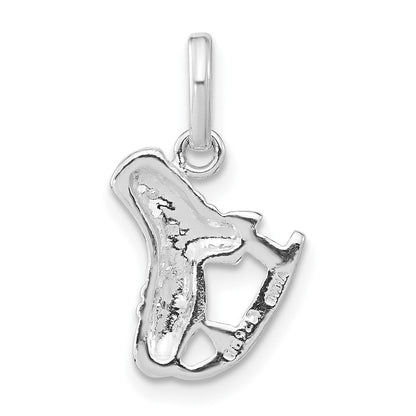 Sterlingsilber Poliert Eis Skate Charm