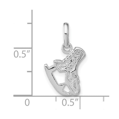 Sterlingsilber Poliert Eis Skate Charm