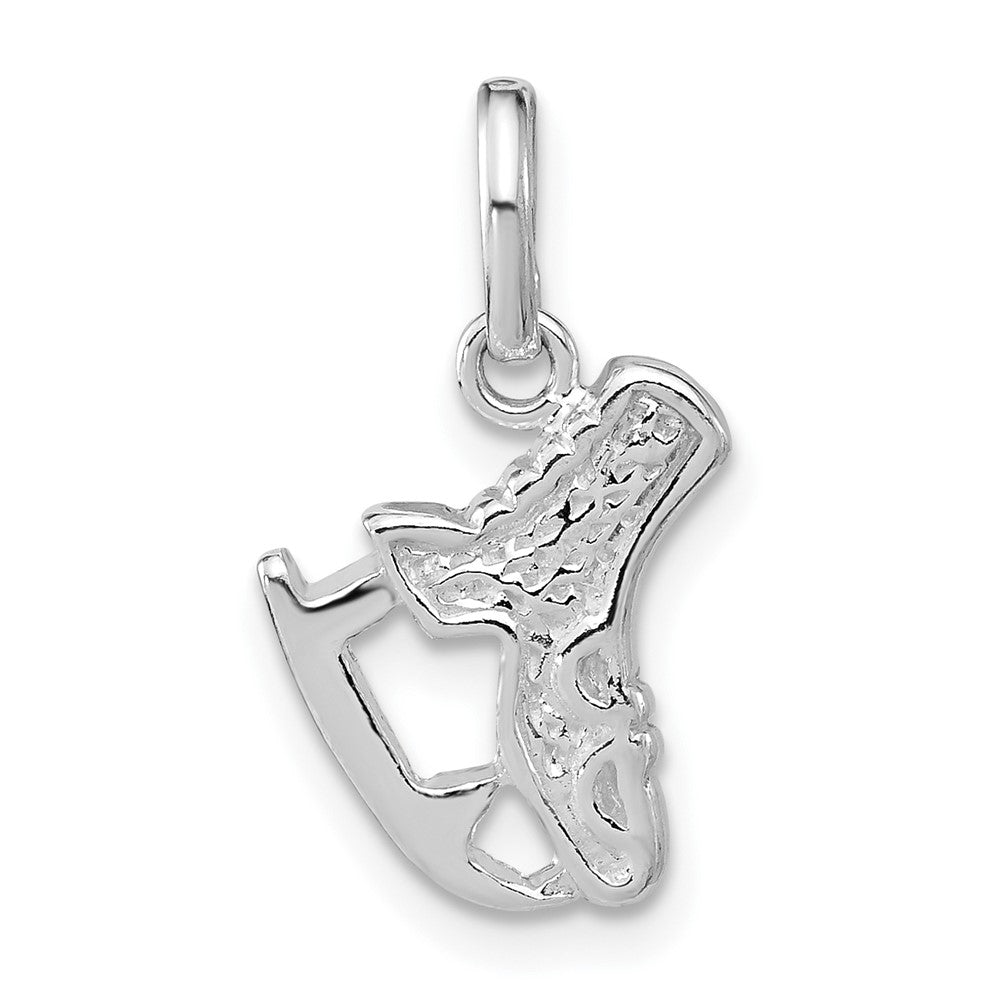 Sterlingsilber Poliert Eis Skate Charm