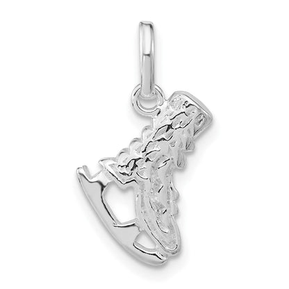 Sterlingsilber Poliert Eis Skate Charm