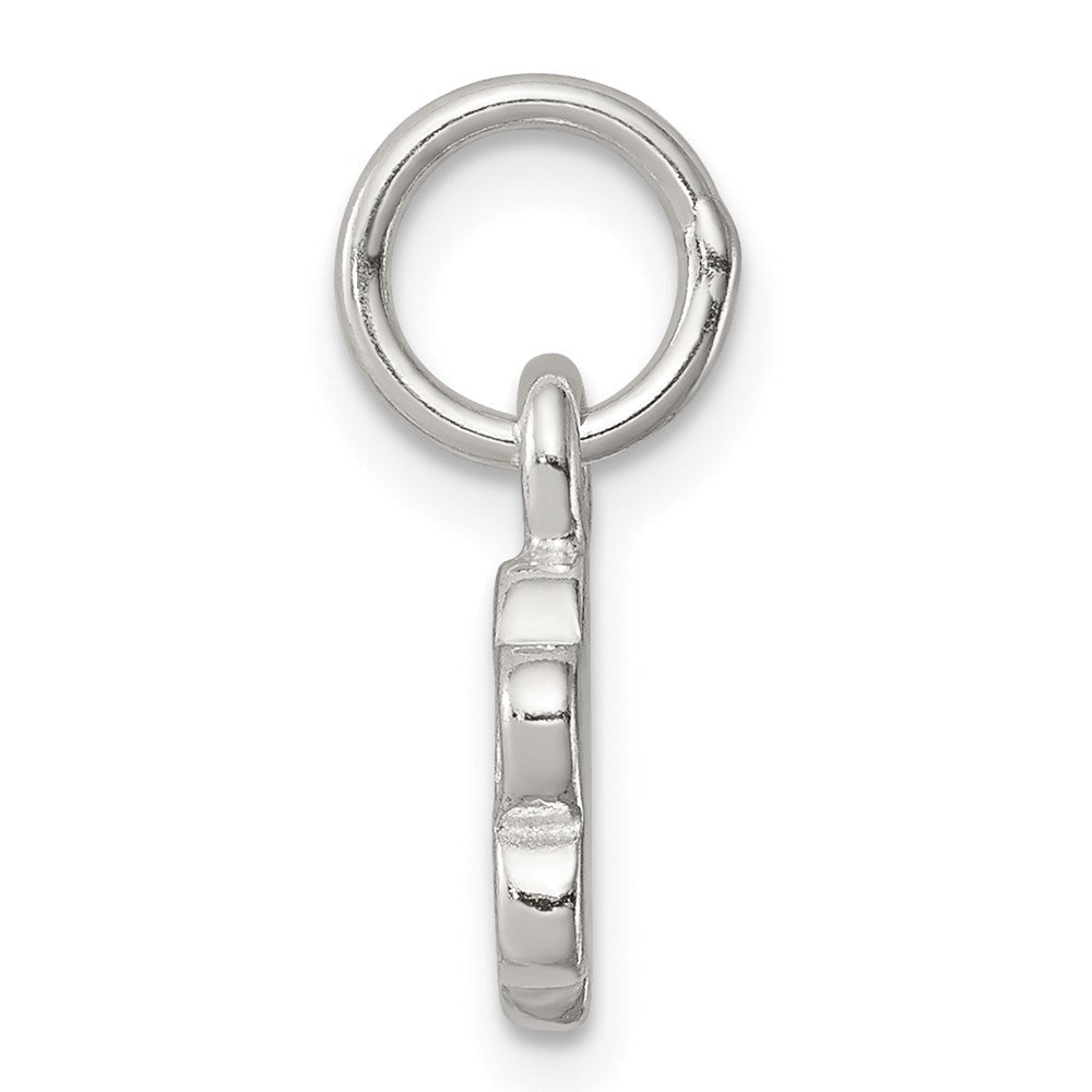 Sterlingsilber Poliert und Strukturiert Paw Druck Charm