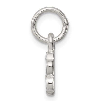 Sterlingsilber Poliert und Strukturiert Paw Druck Charm