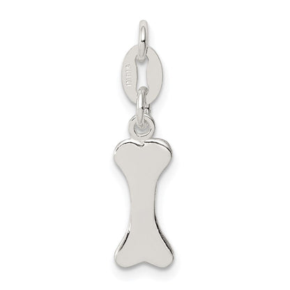 Sterlingsilber Poliert Hund Bone Charm