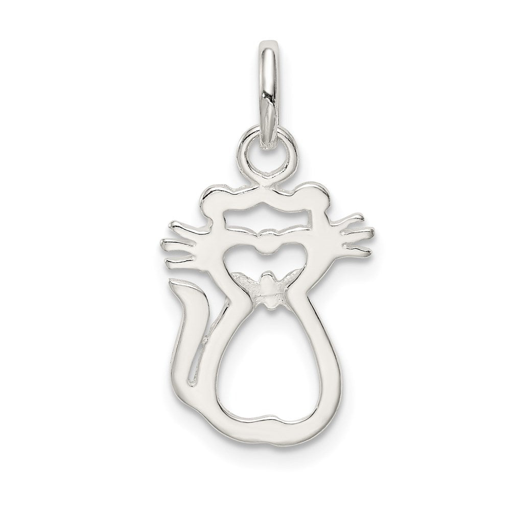 Sterlingsilber Poliert Katze Charm