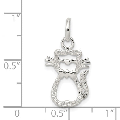 Sterlingsilber Poliert Katze Charm