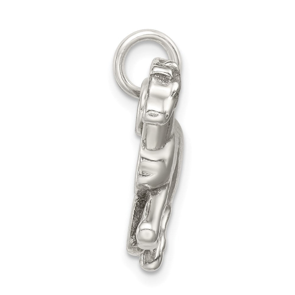 Sterlingsilber Antikisiert & Strukturiert Pferd Anhänger