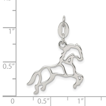 Sterlingsilber Poliert Pferd Charm