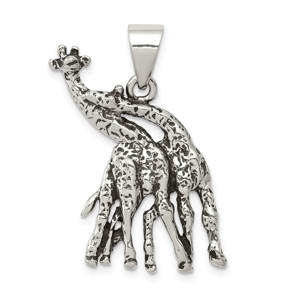 Sterlingsilber Antikisiert Giraffes Anhänger