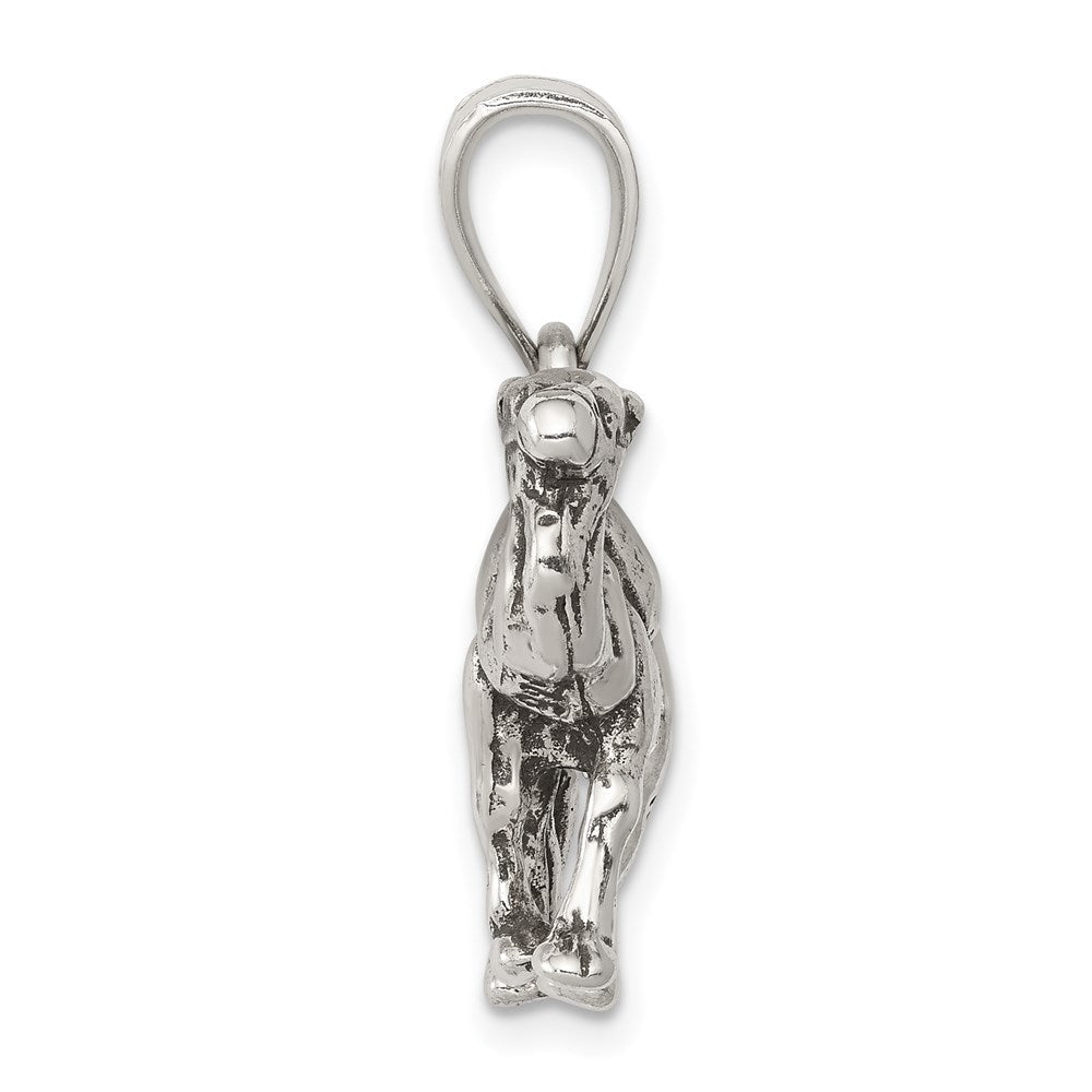Sterlingsilber Antikisiert 3-d Camel Wendbar Anhänger