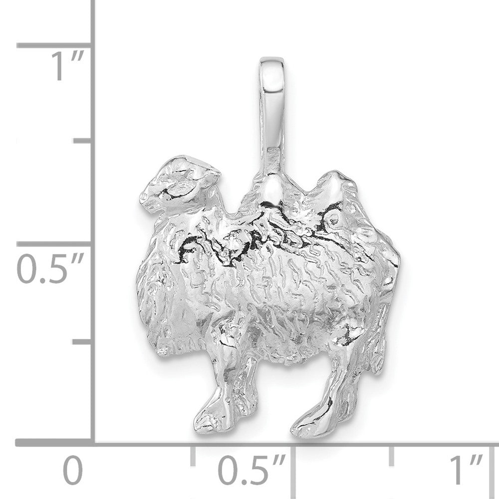 Sterlingsilber Poliert & Strukturiert Camel Kette Anhänger