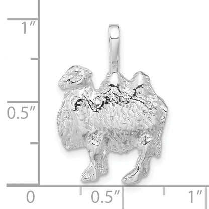 Sterlingsilber Poliert & Strukturiert Camel Kette Anhänger