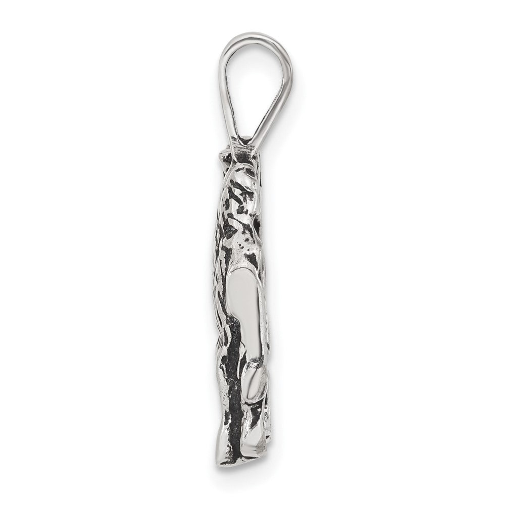 Sterlingsilber Antikisiert & Strukturiert Camel Kette Anhänger