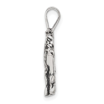 Sterlingsilber Antikisiert & Strukturiert Camel Kette Anhänger
