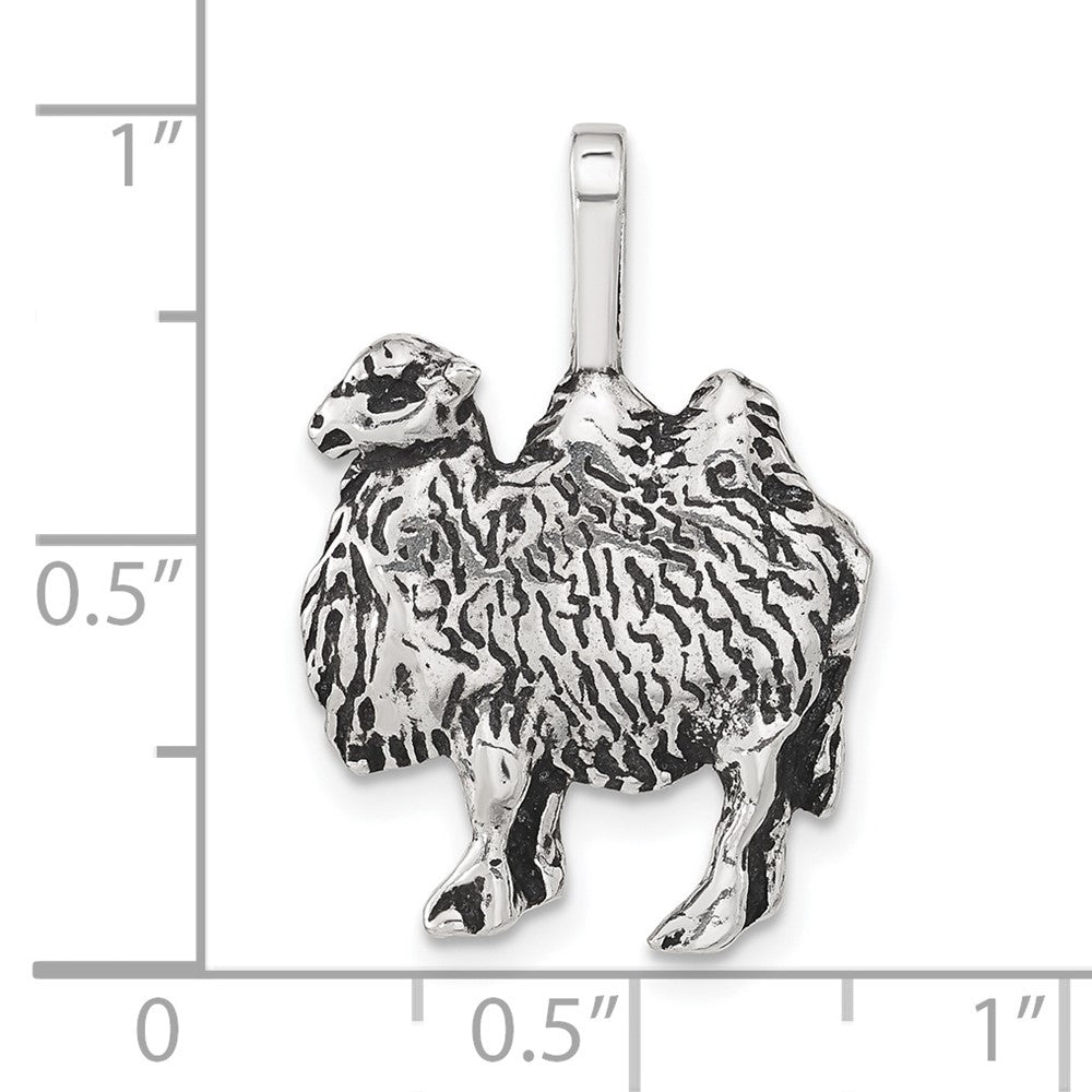 Sterlingsilber Antikisiert & Strukturiert Camel Kette Anhänger