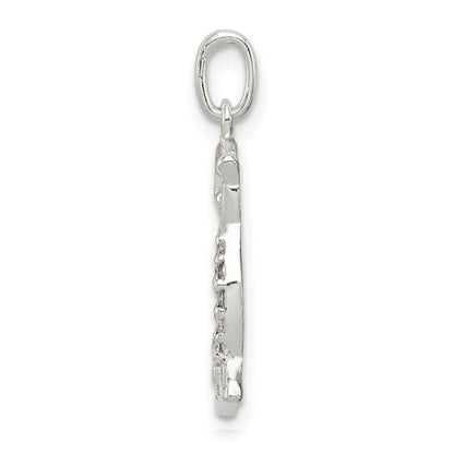 Sterlingsilber Siler Poliert Zirkonia Eule Anhänger