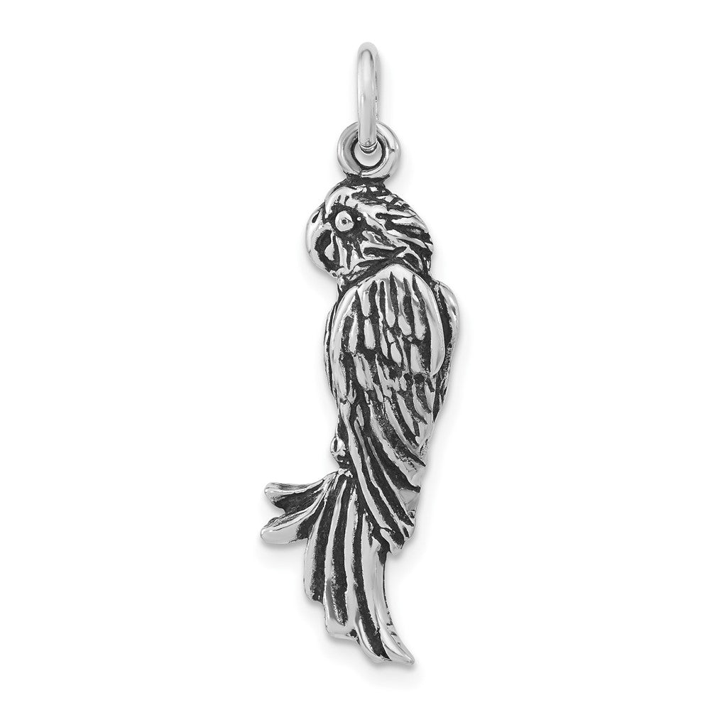 Sterlingsilber Poliert & Antikisiert Parrot Anhänger