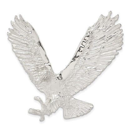 Sterlingsilber Poliert & Strukturiert Adler Kette Anhänger