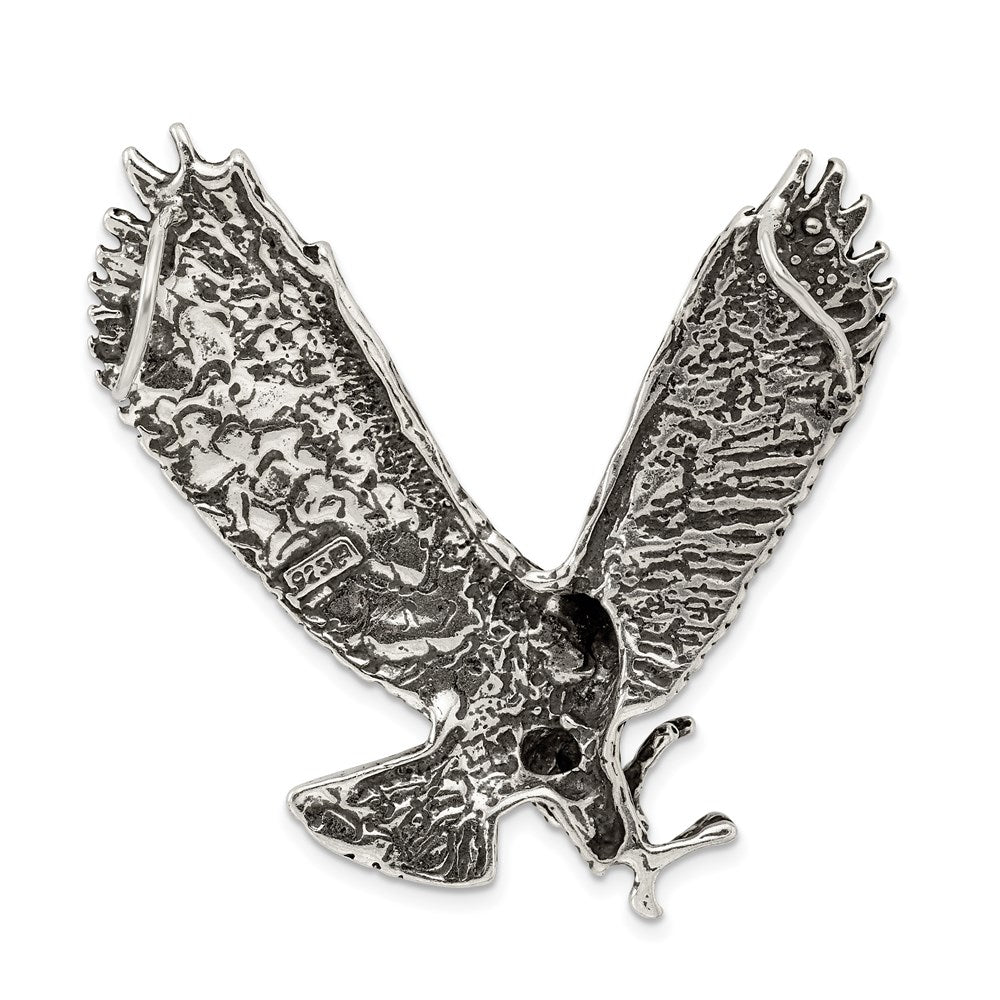 Sterlingsilber Antikisiert & Strukturiert Adler Kette Anhänger