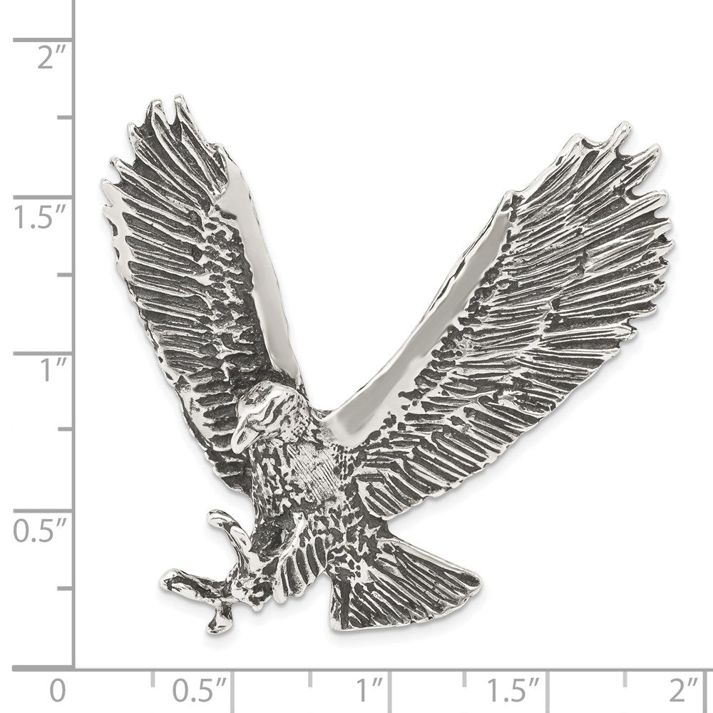 Sterlingsilber Antikisiert & Strukturiert Adler Kette Anhänger