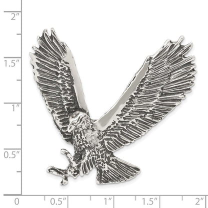 Sterlingsilber Antikisiert & Strukturiert Adler Kette Anhänger
