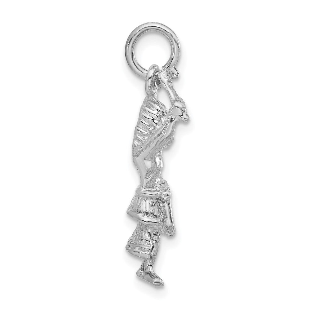 Sterlingsilber Poliert 3-d Indigenous Man Anhänger