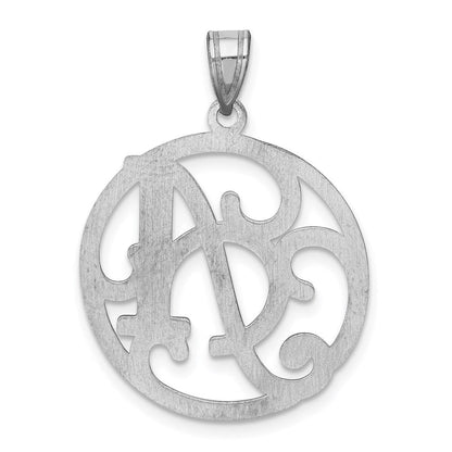 Sterlingsilber Rhodiniert Fantasie Schreibschrift Buchstabe A Initiale Anhänger