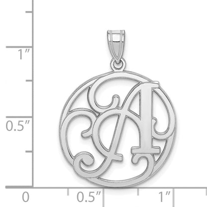 Sterlingsilber Rhodiniert Fantasie Schreibschrift Buchstabe A Initiale Anhänger