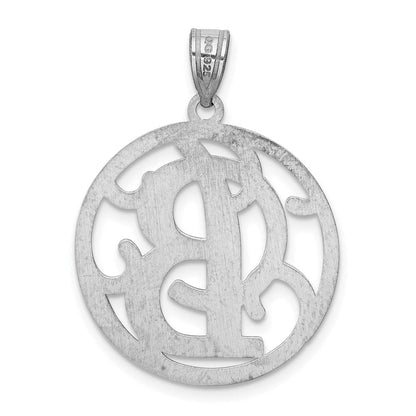 Sterlingsilber Rhodiniert Fantasie Schreibschrift Buchstabe B Initiale Anhänger